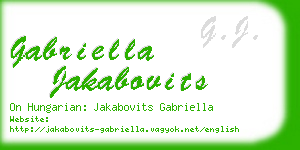 gabriella jakabovits business card